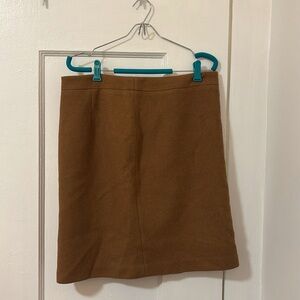 J. Crew Mercantile Caramel Brown Tan Wool Pencil Skirt
